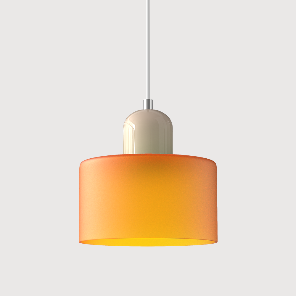Sleek Glass Cylinder Pendant LED Light Fixture