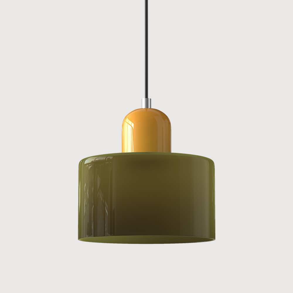 Sleek Glass Cylinder Pendant LED Light Fixture
