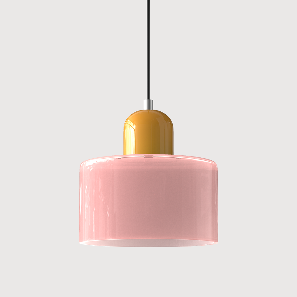 Sleek Glass Cylinder Pendant LED Light Fixture