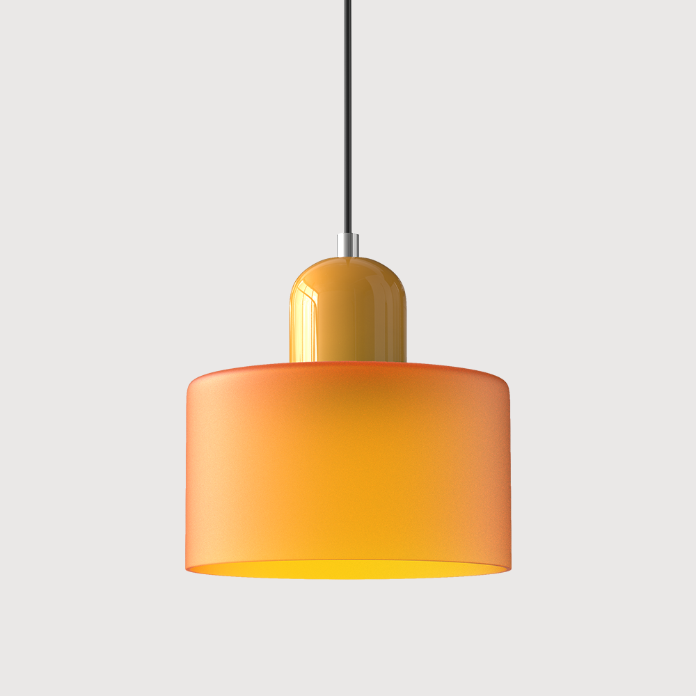 Sleek Glass Cylinder Pendant LED Light Fixture