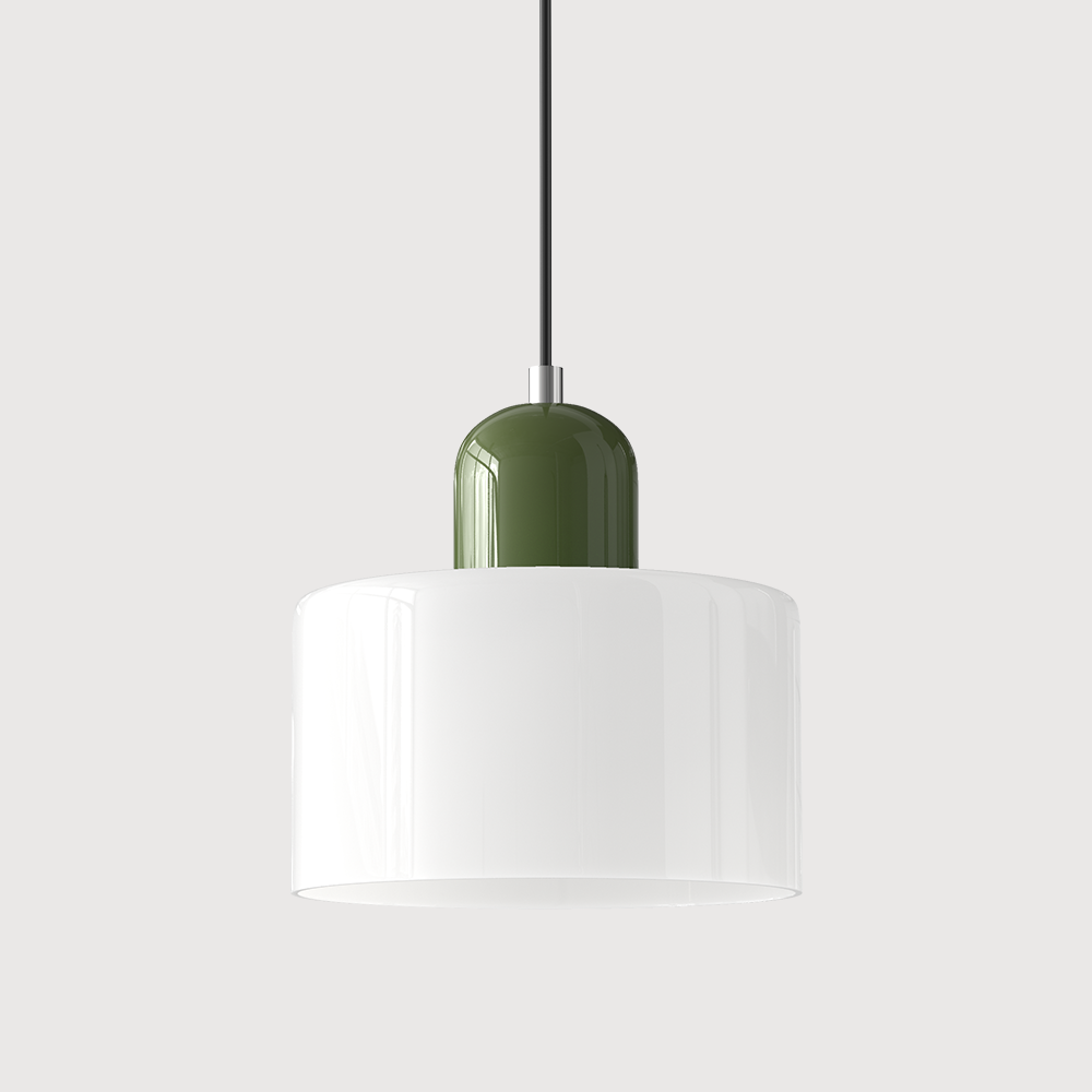 Sleek Glass Cylinder Pendant LED Light Fixture