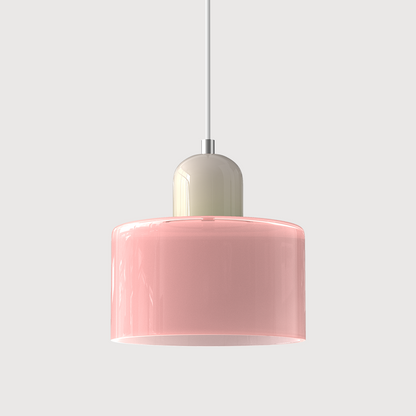 Sleek Glass Cylinder Pendant LED Light Fixture