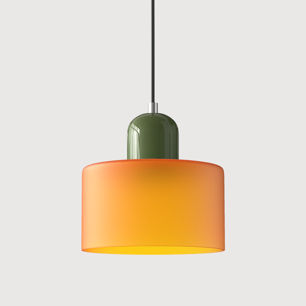 Sleek Glass Cylinder Pendant LED Light Fixture