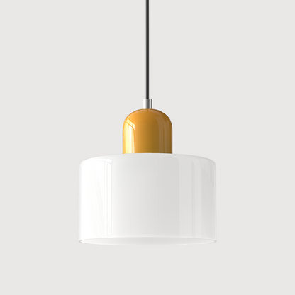 Sleek Glass Cylinder Pendant LED Light Fixture