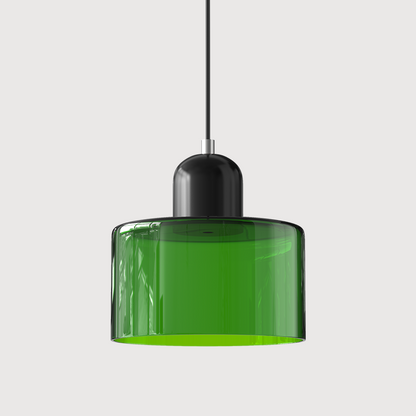 Sleek Glass Cylinder Pendant LED Light Fixture