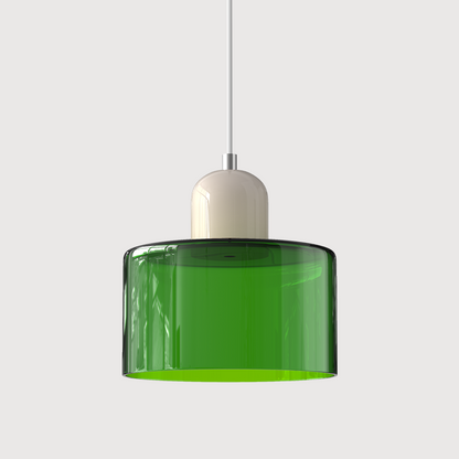 Sleek Glass Cylinder Pendant LED Light Fixture