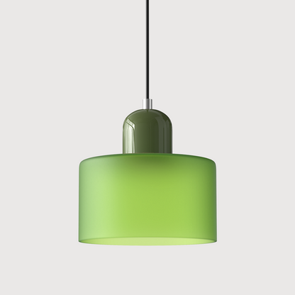 Sleek Glass Cylinder Pendant LED Light Fixture
