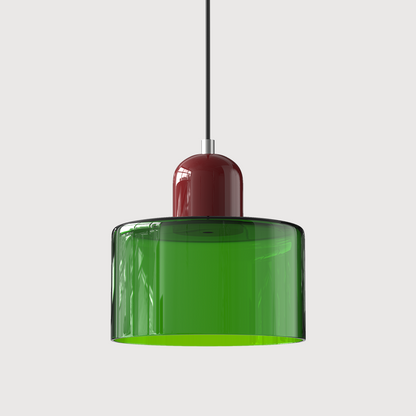 Sleek Glass Cylinder Pendant LED Light Fixture