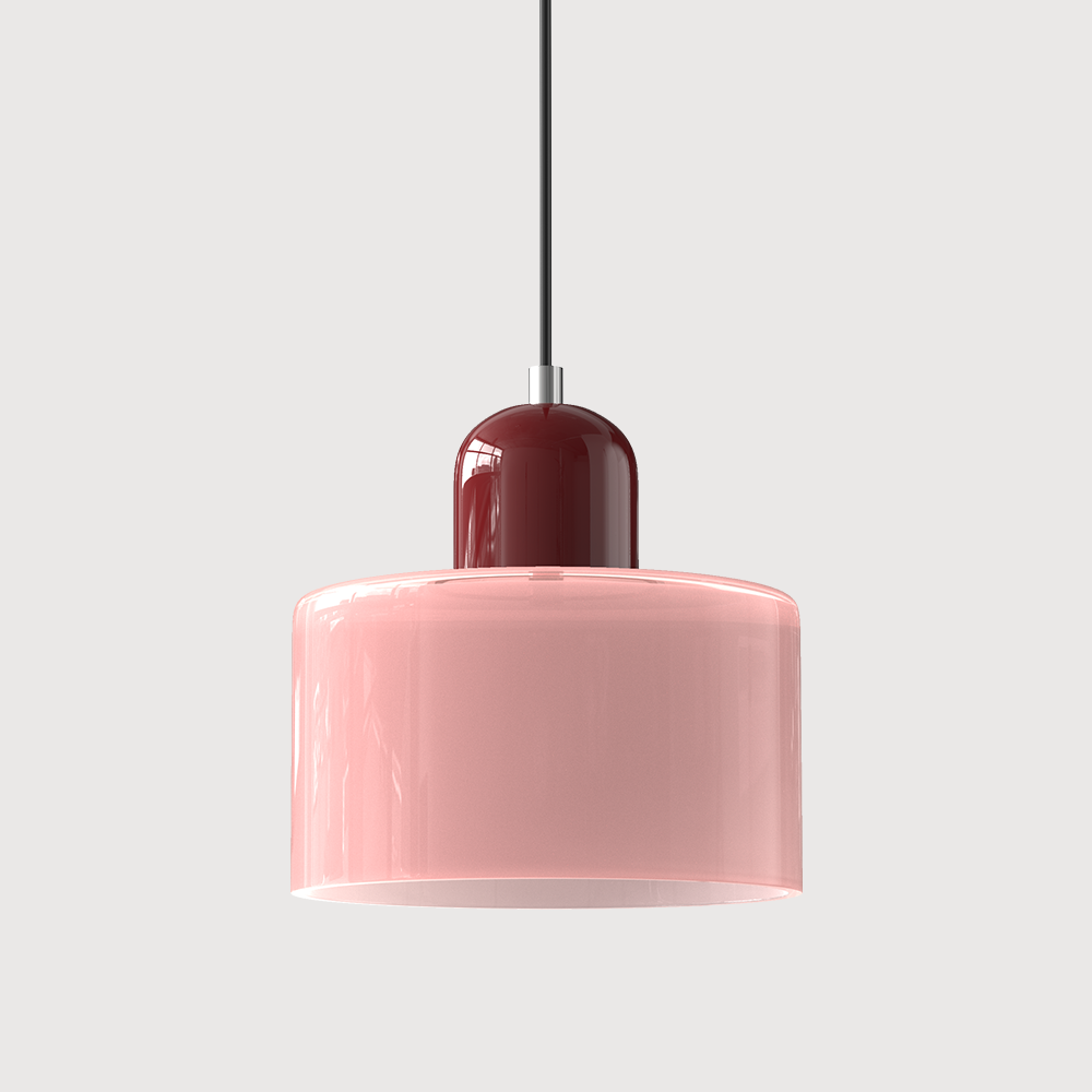 Sleek Glass Cylinder Pendant LED Light Fixture