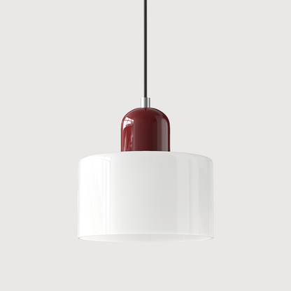 Sleek Glass Cylinder Pendant LED Light Fixture