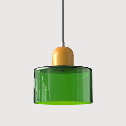 Sleek Glass Cylinder Pendant LED Light Fixture