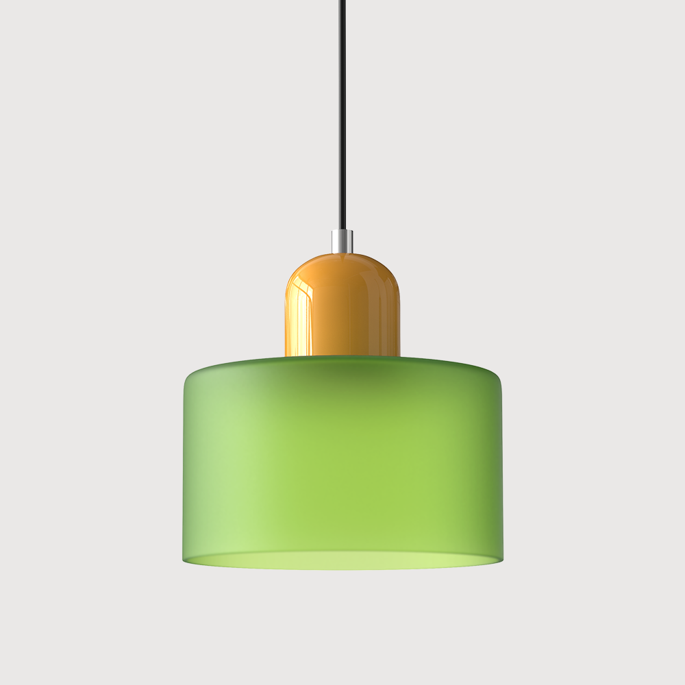 Sleek Glass Cylinder Pendant LED Light Fixture