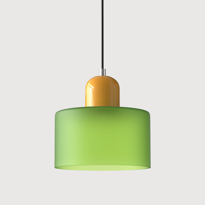 Sleek Glass Cylinder Pendant LED Light Fixture