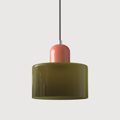 Sleek Glass Cylinder Pendant LED Light Fixture
