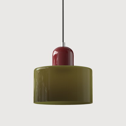 Sleek Glass Cylinder Pendant LED Light Fixture