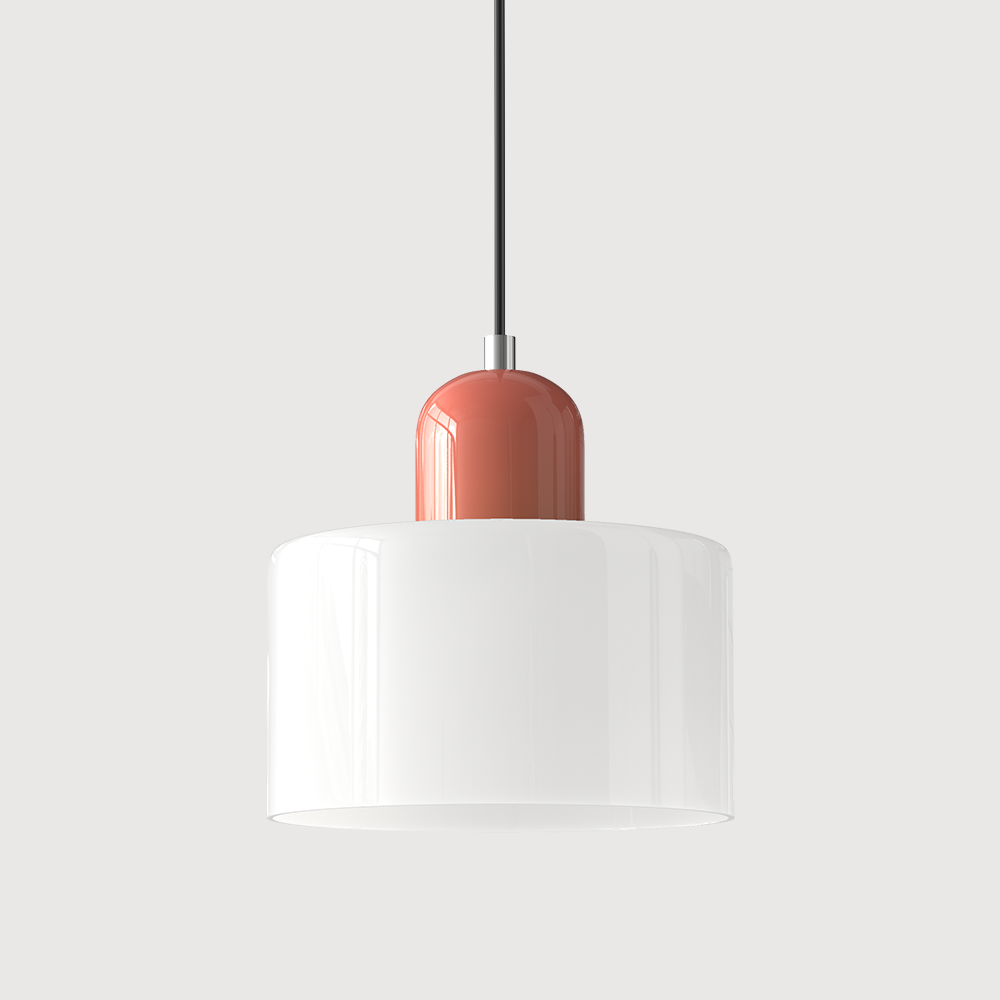 Sleek Glass Cylinder Pendant LED Light Fixture