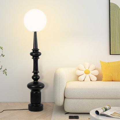 Sleek Black Metal Floor Lamp - Fesara
