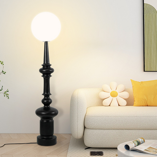 Sleek Black Metal Floor Lamp - Fesara