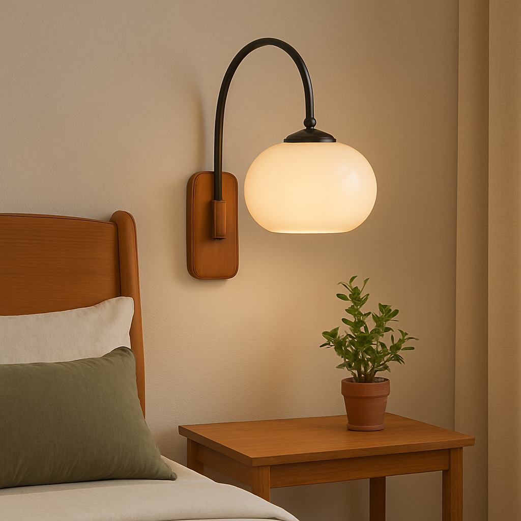 Contemporary Adjustable Khaki Wall Light - Fesara