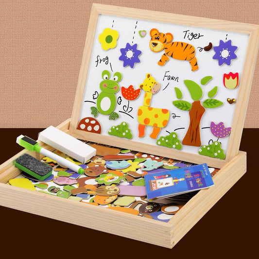 Fun Double Sided Kids Chalkboard Drawing Board - Fesara