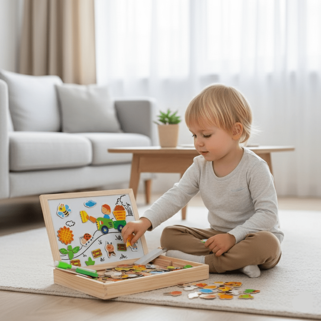 BeechCreative | Versatile Eco-Friendly 2-in-1 Magnetic Chalkboard for Kids 2