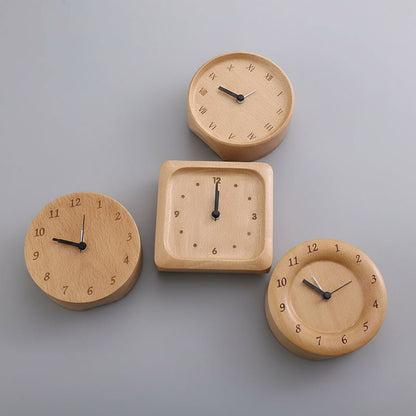 BeechWood Elegance | Minimalist Silent Alarm Clock for Home Décor 2