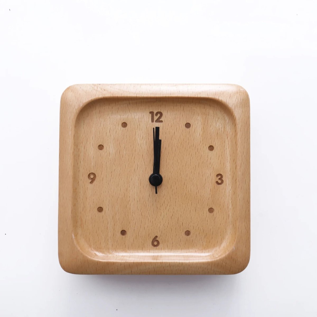 BeechWood Elegance | Minimalist Silent Alarm Clock for Home Décor 4