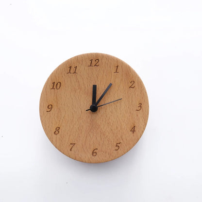 BeechWood Elegance | Minimalist Silent Alarm Clock for Home Décor 5