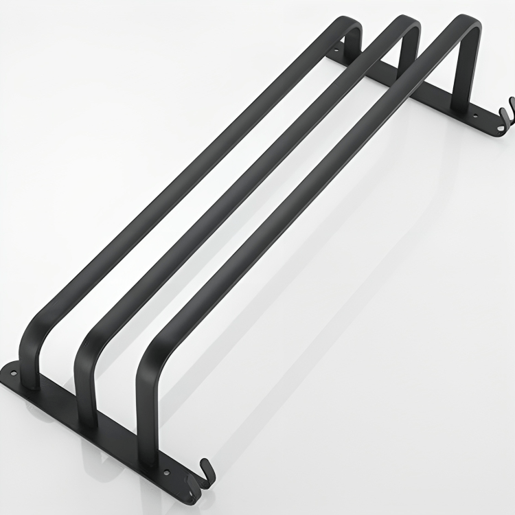 Sleek Wall Mount Bathroom Shelf with Towel Bar