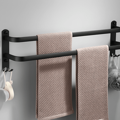 Sleek Wall Mount Bathroom Shelf with Towel Bar