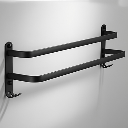 Sleek Wall Mount Bathroom Shelf with Towel Bar
