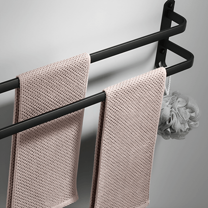 Sleek Wall Mount Bathroom Shelf with Towel Bar