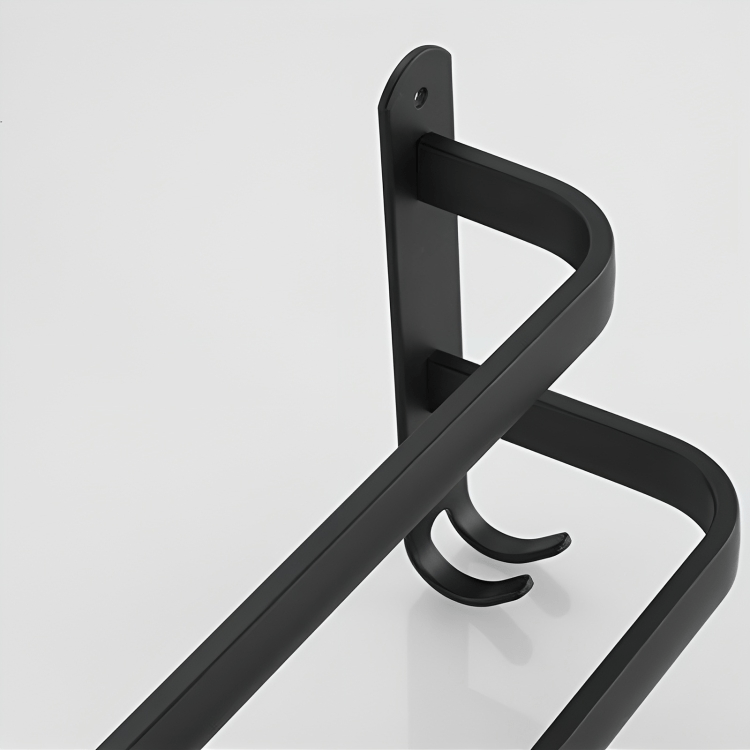 Sleek Wall Mount Bathroom Shelf with Towel Bar