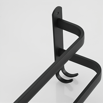 Sleek Wall Mount Bathroom Shelf with Towel Bar