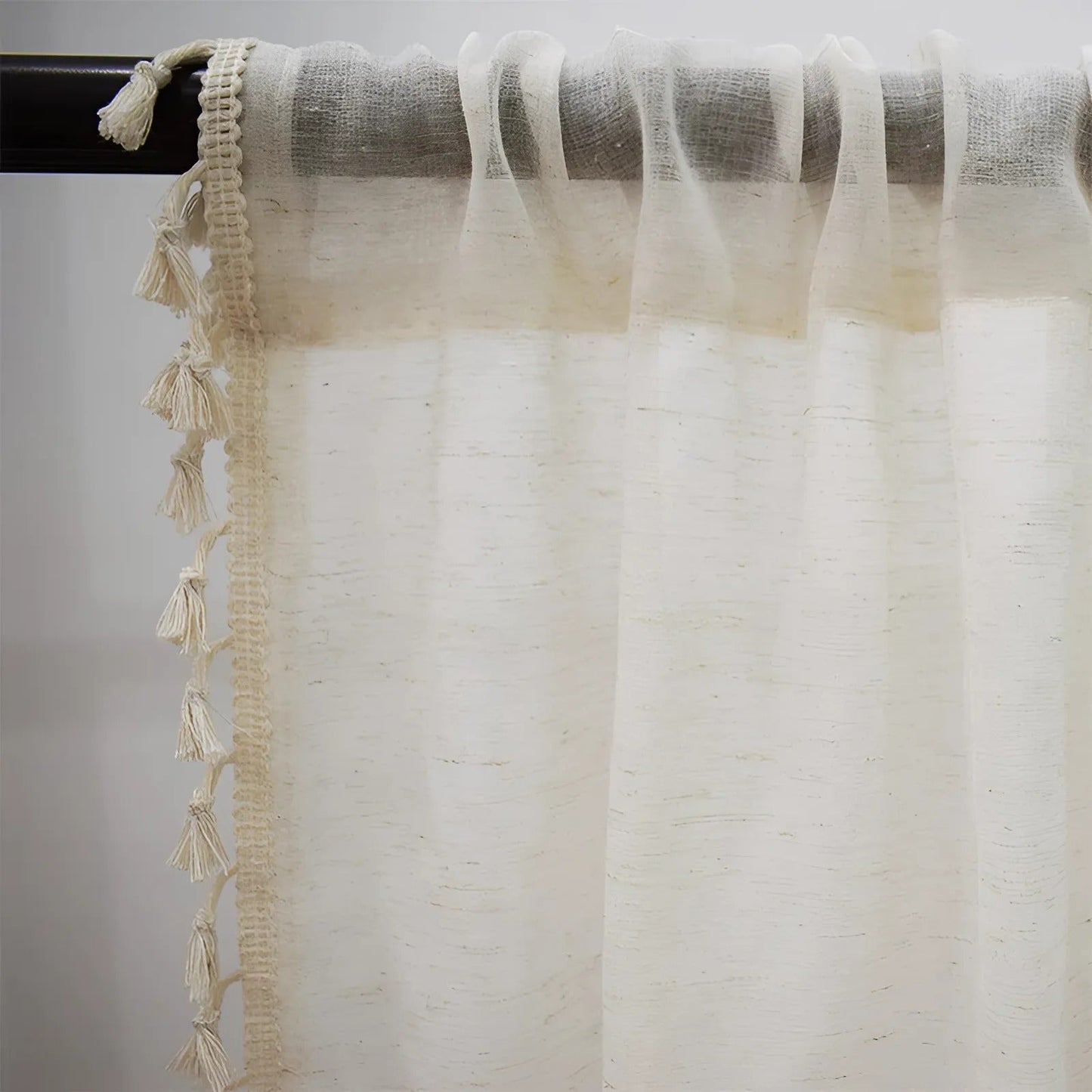 Rustic Textured Semi Sheer Curtains