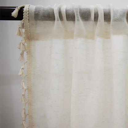 Rustic Textured Semi Sheer Curtains