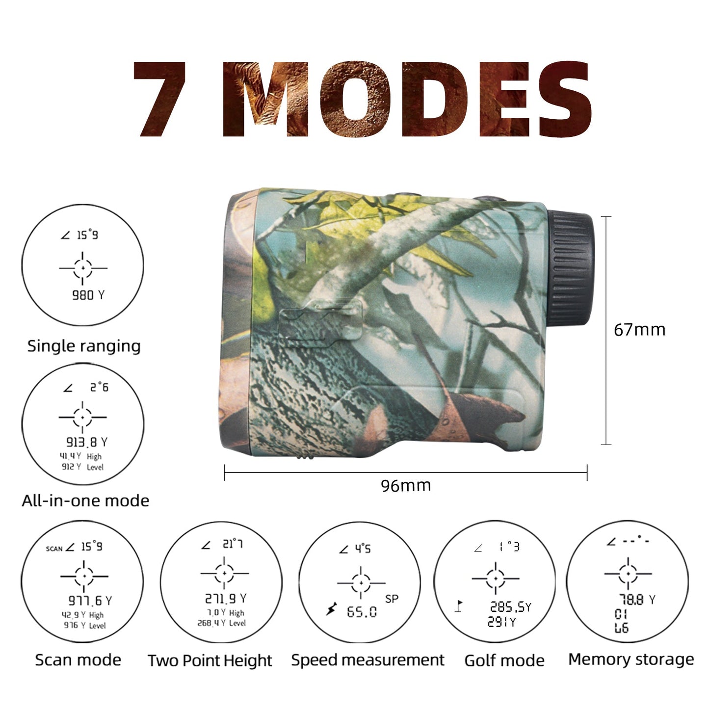 Compact Laser Distance Meter 1000m Waterproof Outdoor Ranger