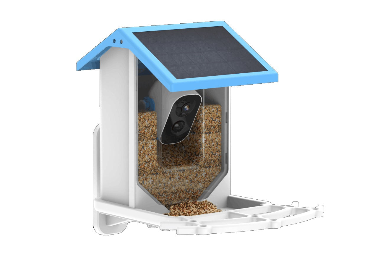 Wireless Solar Bird Feeder with Camera - Waterproof Outdoor Feeder