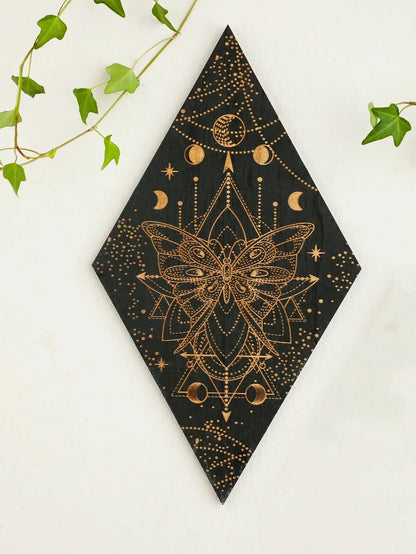 Boho Chic Wooden Wall Art Moon Phase Decor