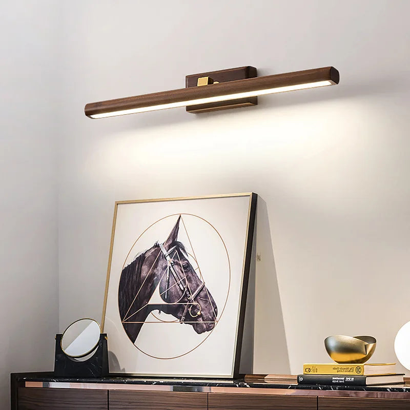 Dark Wood Table Lamp - Fesara