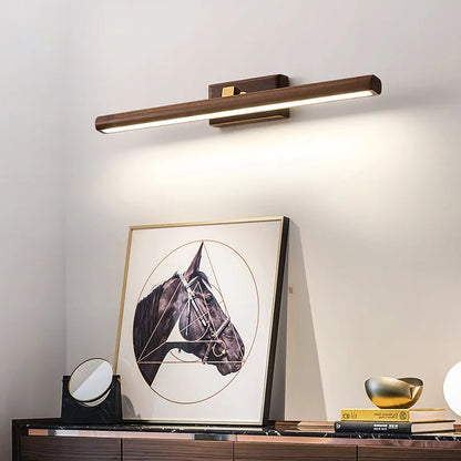 Sophisticated Dark Wood Table Lamp - Fesara