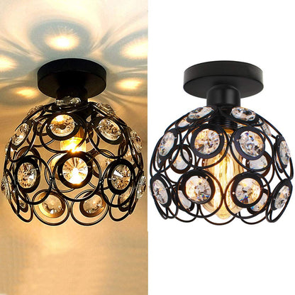 Elegant Crystal Glass Round LED Ceiling Light