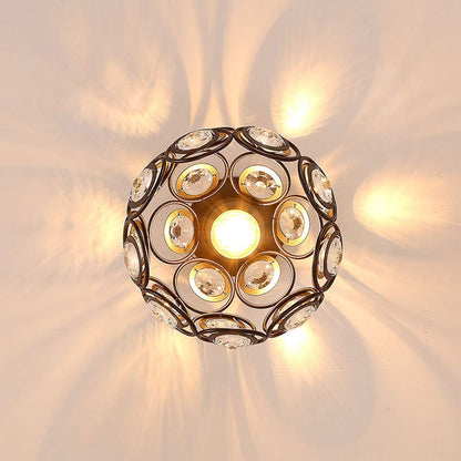 Elegant Crystal Glass Round LED Ceiling Light