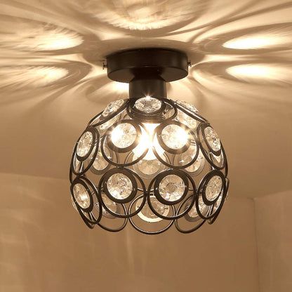 Elegant Crystal Glass Round LED Ceiling Light