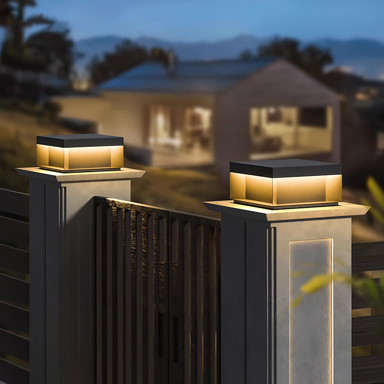 Solar-Powered Outdoor Post Light - Waterproof IP65 Landscape Lighting-6