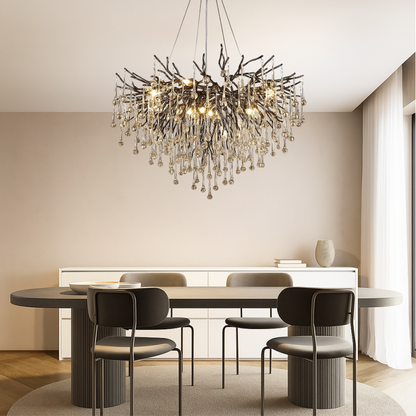 Black chandelier Raindrop 3