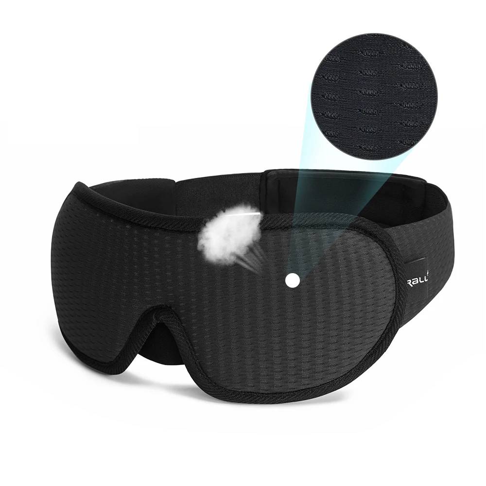 3D Contoured Memory Foam Sleep Mask - Best Eye Mask for Complete Darkness-3