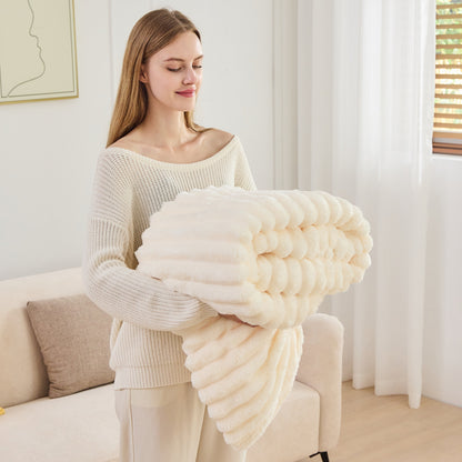 Soft Plush Twin Fleece Blanket Set