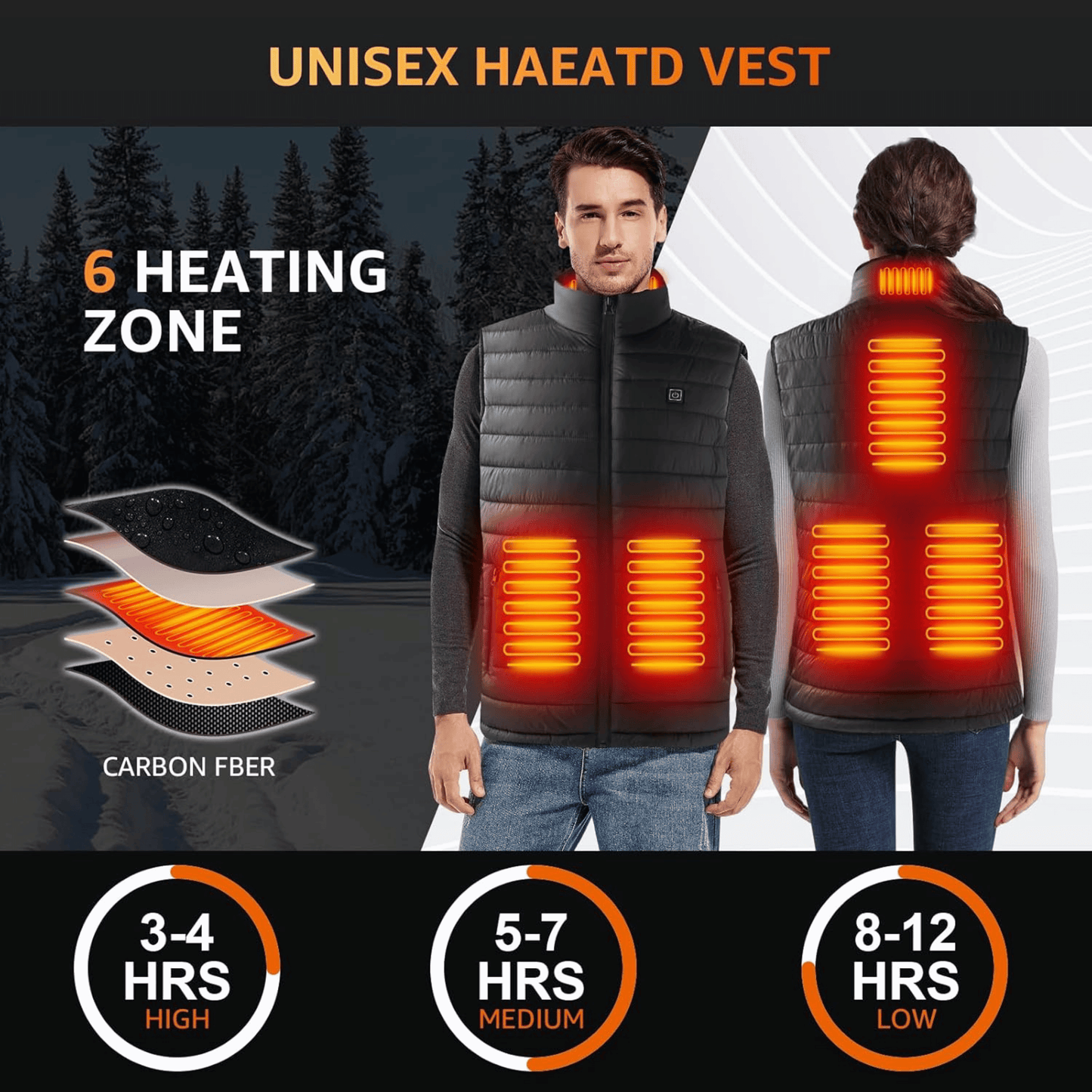 Cozy Heated Gilet - Slim Thermal Body Warmer Jacket