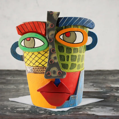 Colorful Ceramic Floral Planter Ornaments
